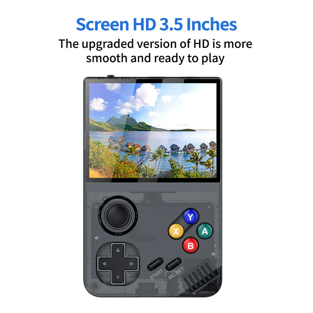 128G Purple MPOWN M19 Handheld Gaming Console | Retro Arcade & PSP Emulator | 3.5-Inch HD Screen, TV Connectivity, Portable 3D Gaming Device