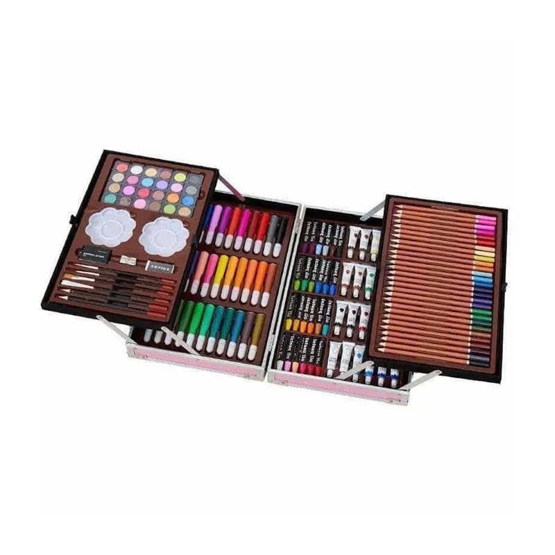 145Pcs Kids Painting And Drawing Art Set With Aluminium Case