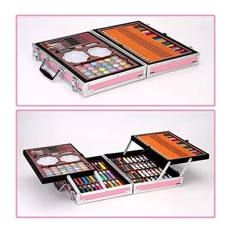 145Pcs Kids Painting And Drawing Art Set With Aluminium Case