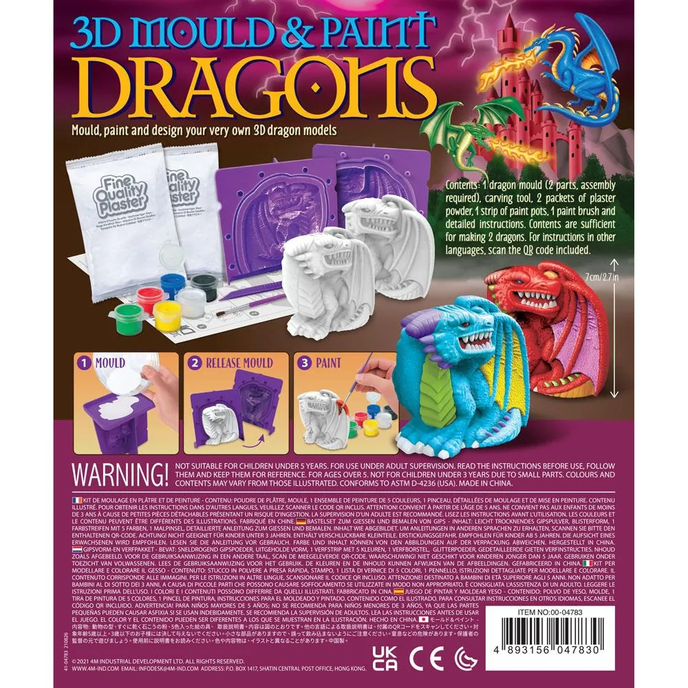 4M 3D Mould & Paint Dragons Kit