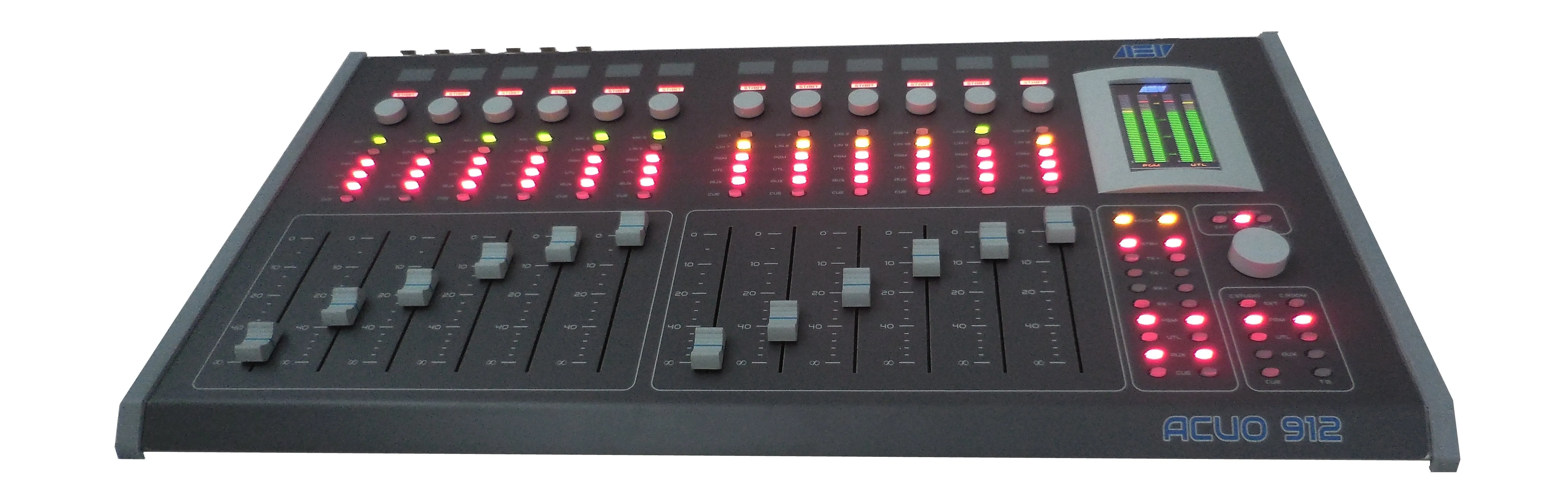 ACUO912 - 12 Channels Broadcast Consoles 6 Mics   2 tel Hybrids