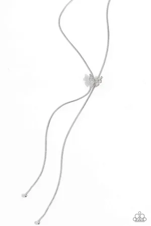 Adjustable Alliance - White Necklace - Paparazzi Accessories