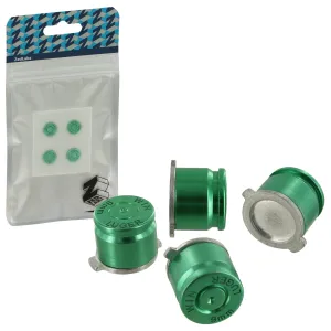 Aluminium Metal Bullet Action Button Set For Sony PS4 Controllers - Green | ZedLabz