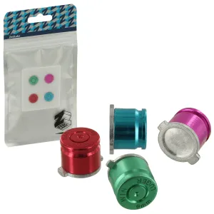 Aluminium Metal Bullet Action Button Set For Sony PS4 Controllers - Multi-Colour | ZedLabz