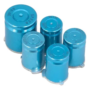Aluminium Metal Bullet Button Set For Xbox 360 Controllers - Blue | ZedLabz