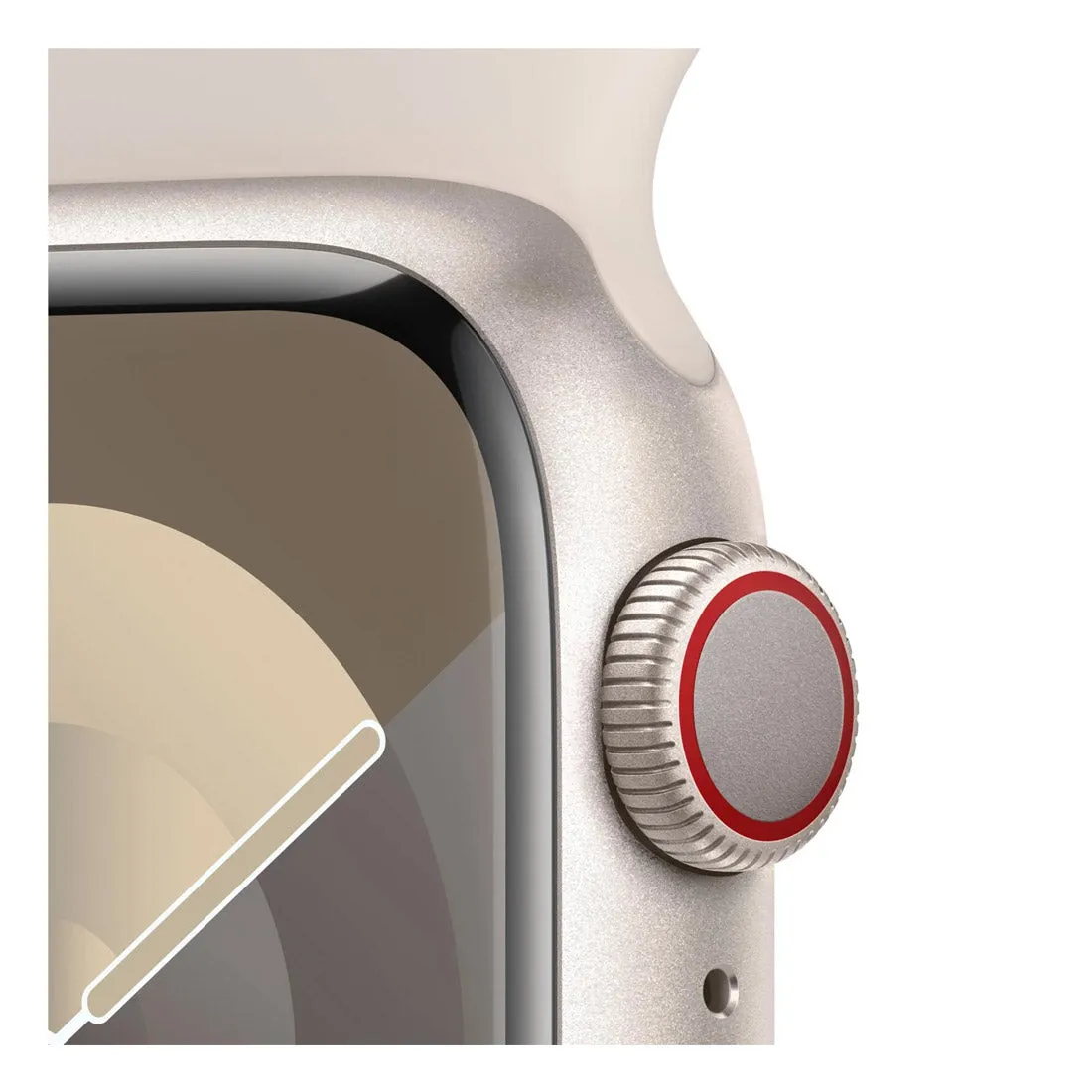 Apple Watch Series 9 41mm GPS   Cellular Starlight Aluminium Case with Starlight Sport Band (S/M) (Opened Never Used)