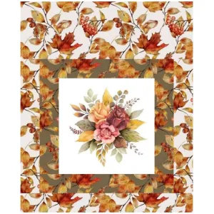 Autumn Leaves are Falling Mini Wall Hanging 9" x 9"