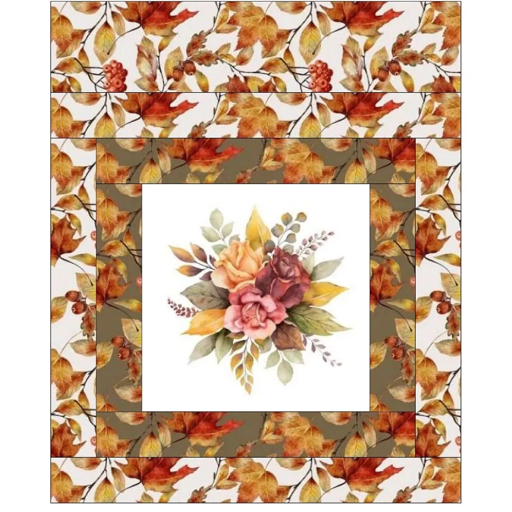 Autumn Leaves are Falling Mini Wall Hanging 9" x 9"
