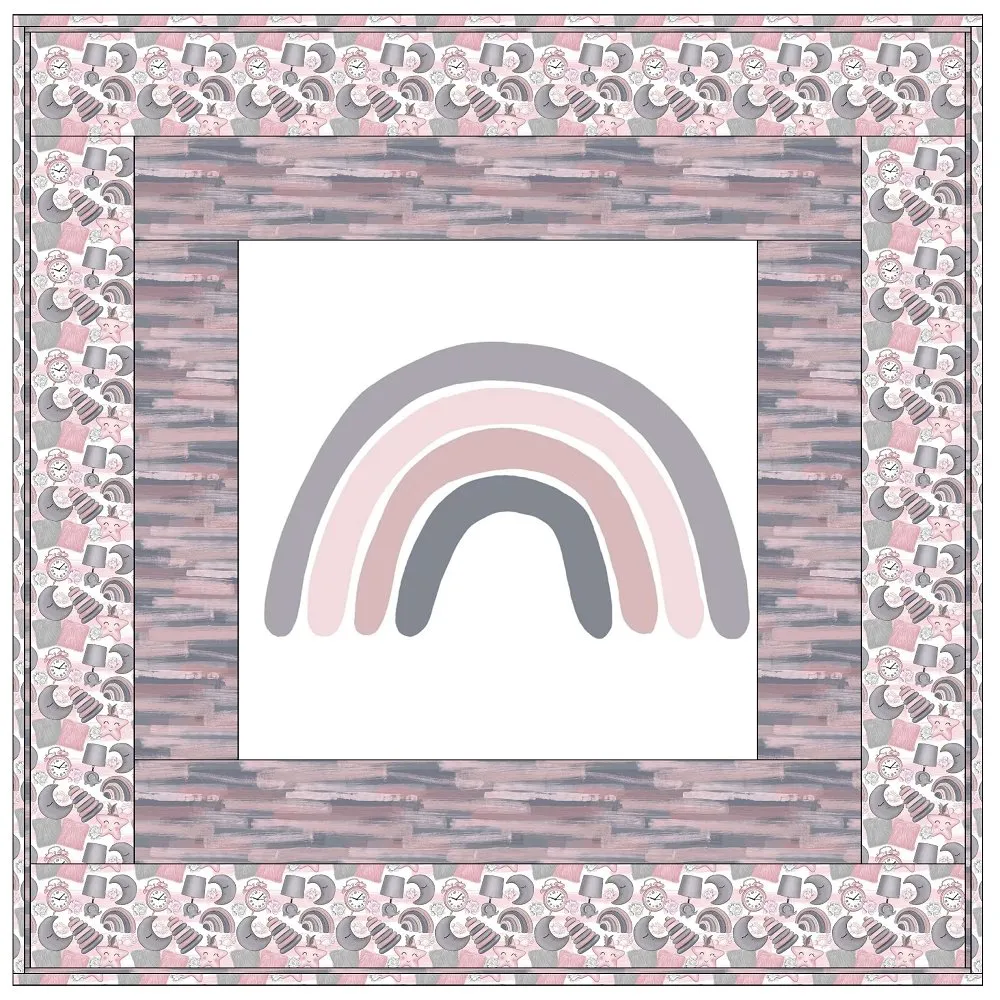Baby Girl Rainbow Wall Hanging 42" x 42"