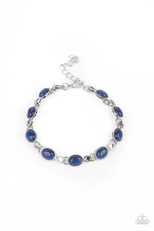 Blissfully Beaming - Blue Bracelet - Paparazzi Accessories