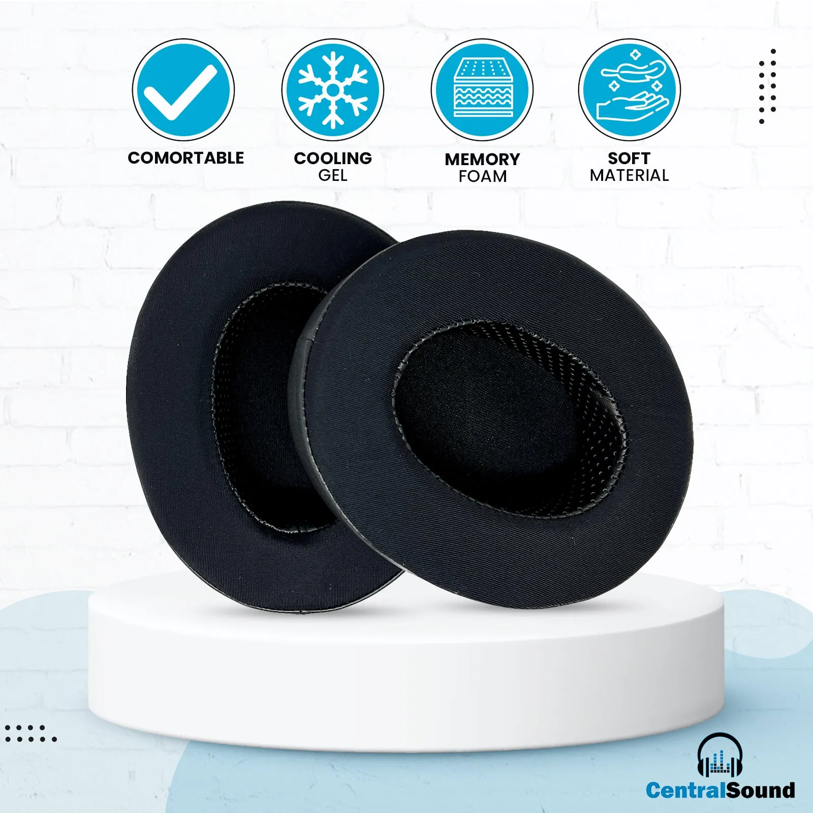 CentralSound Premium XL Replacement Earpads Cushions Ear Pads for Corsair HS50 HS60 HS70 PRO Gaming Headsets