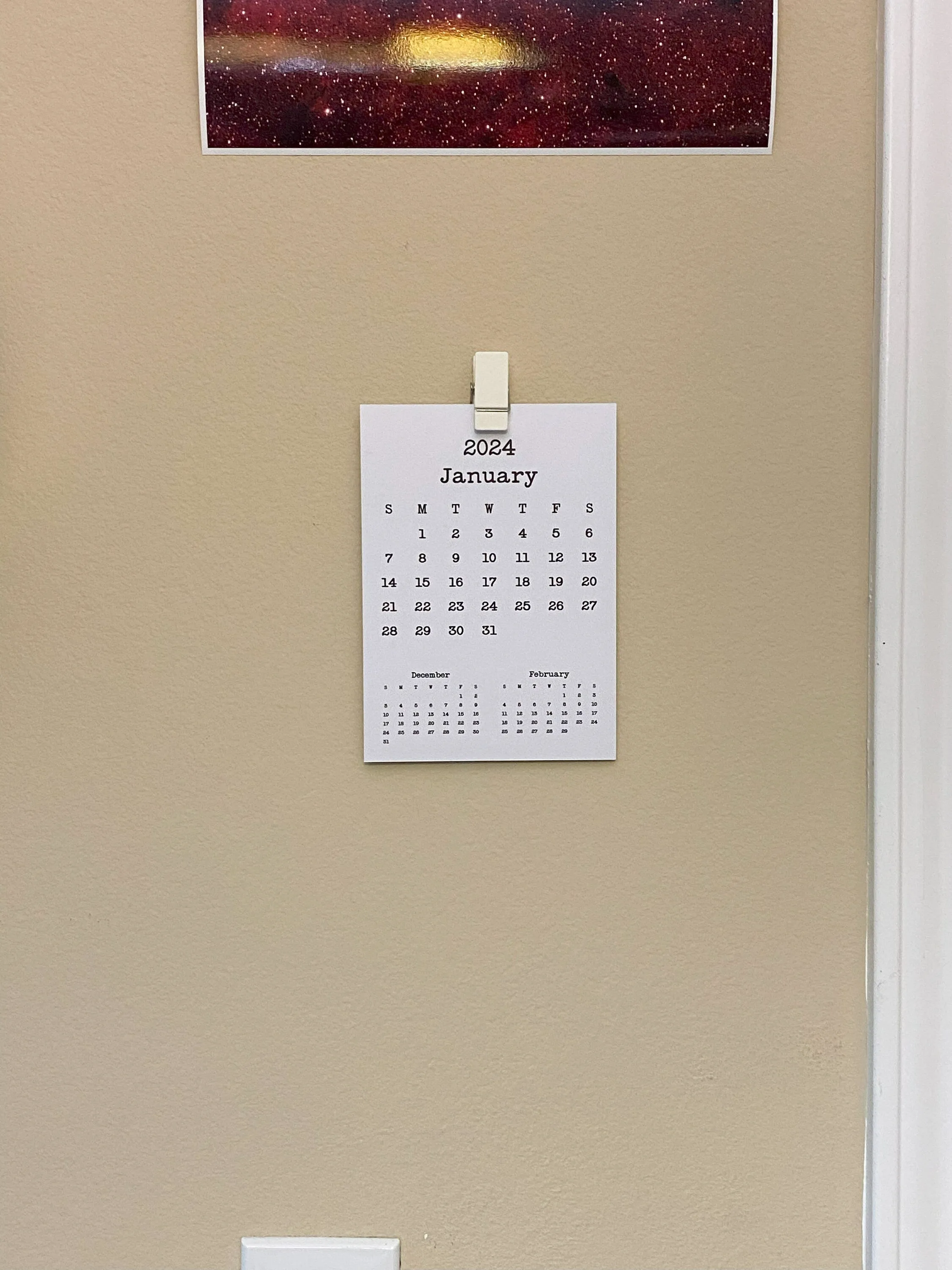 Desk Calendar 3 Month Design