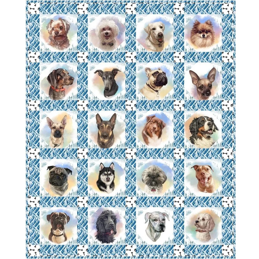 Dog Breeds Quilt Kit - 48" x 60"