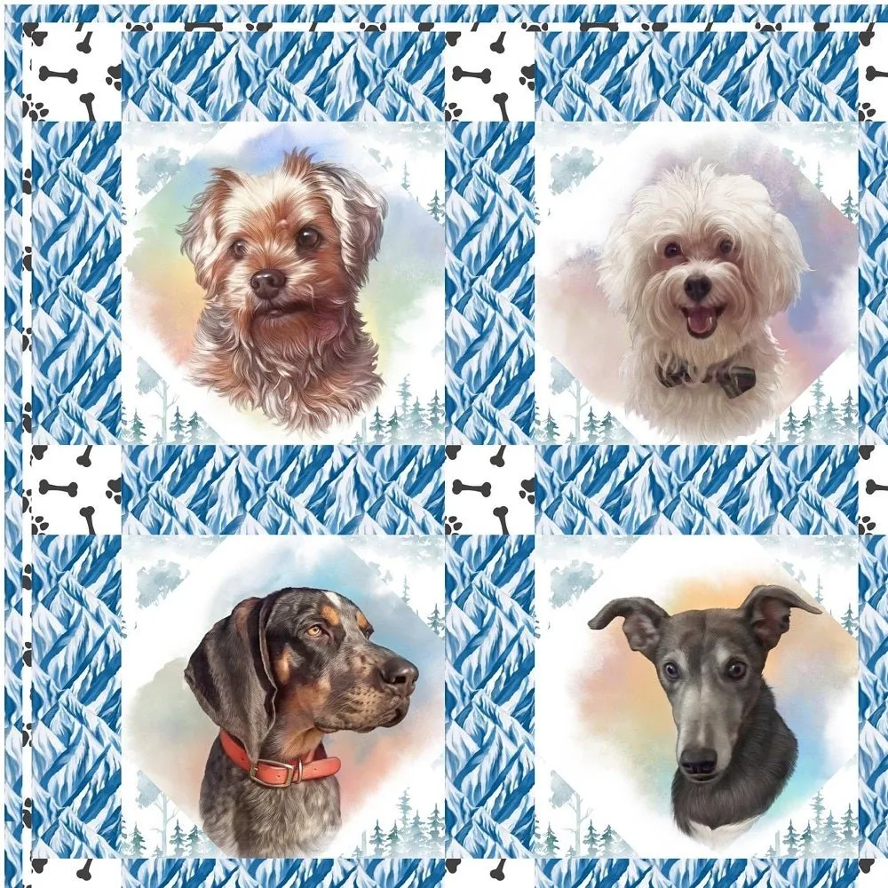 Dog Breeds Quilt Kit - 48" x 60"