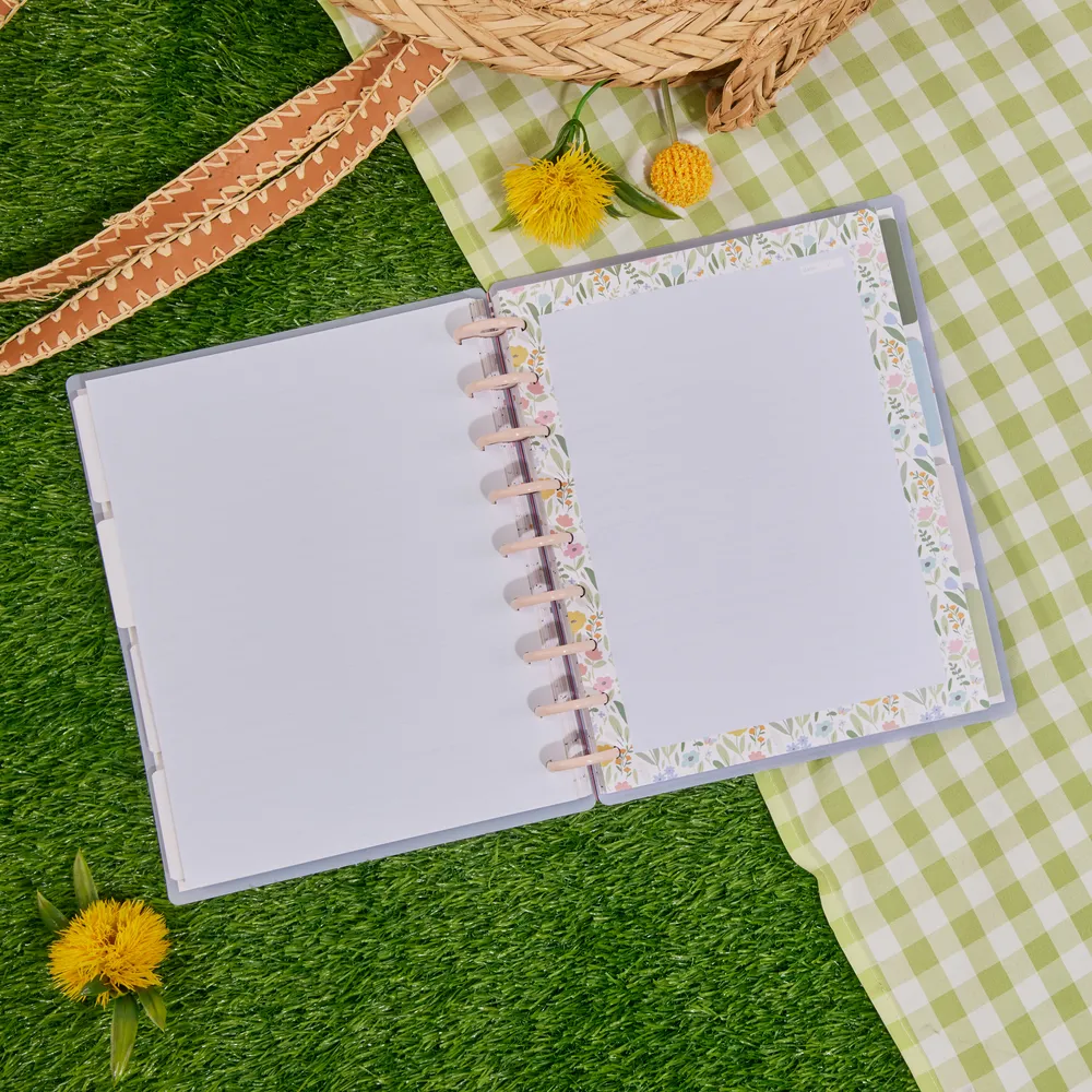 Everyday Sorbet Floral - Grid   Dotted Lined   Dot Grid Classic Filler Paper - 40 Sheets