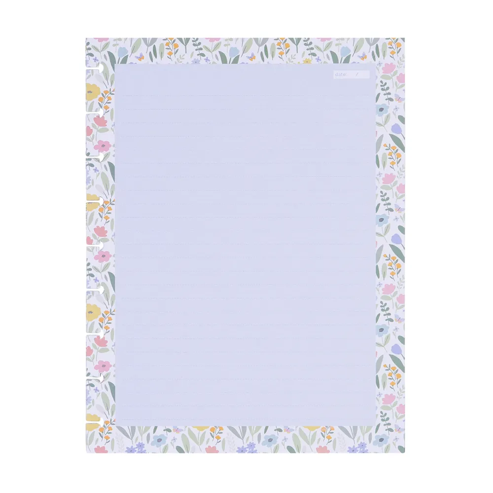 Everyday Sorbet Floral - Grid   Dotted Lined   Dot Grid Classic Filler Paper - 40 Sheets