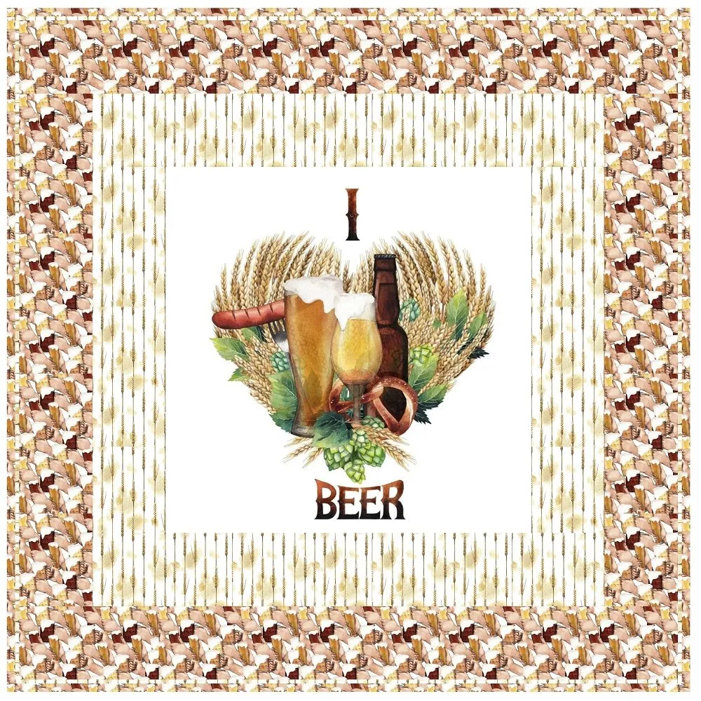 For the Love of Beer Wall Hanging 42" x 42"