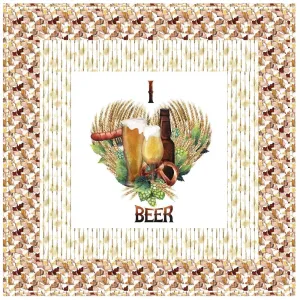 For the Love of Beer Wall Hanging 42" x 42"