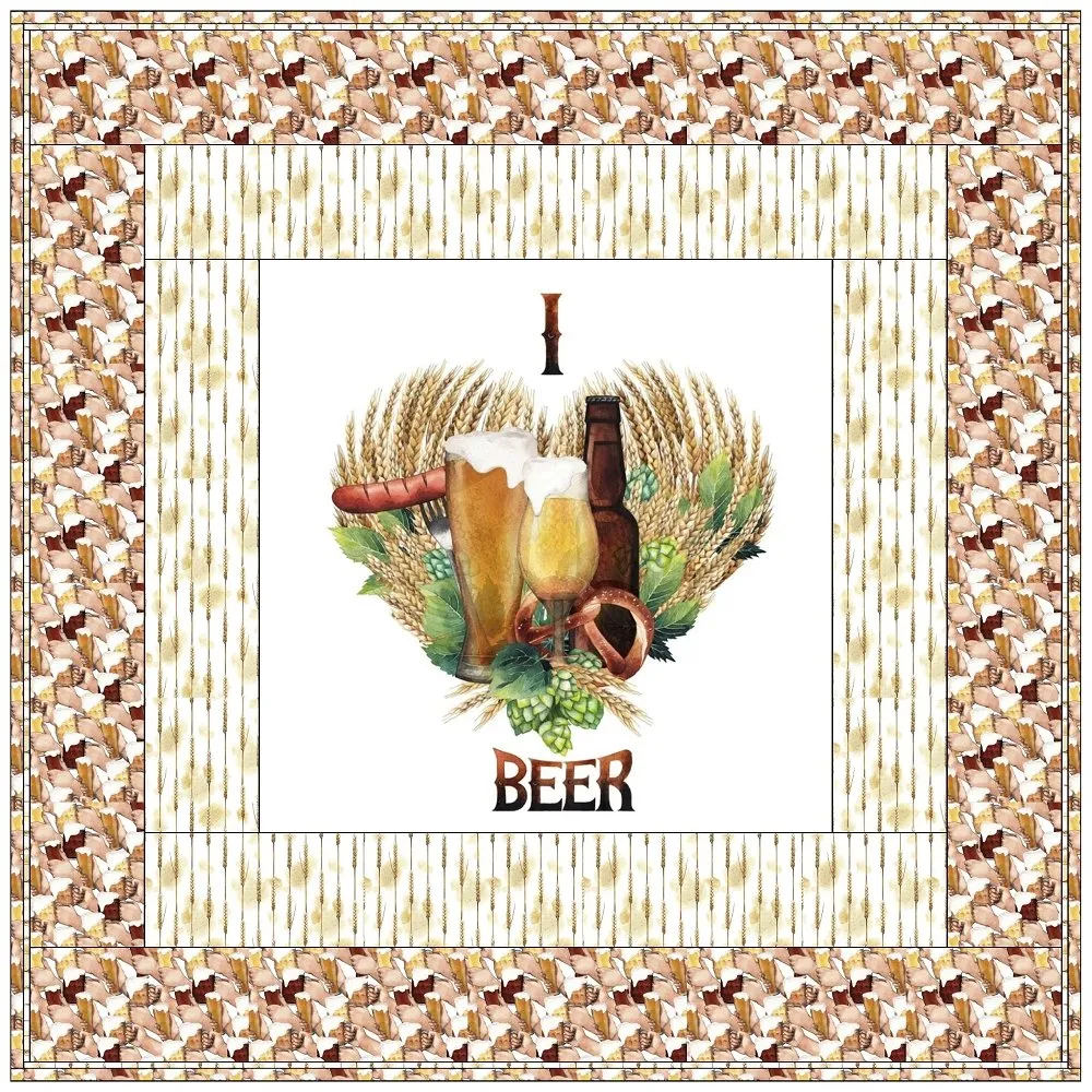 For the Love of Beer Wall Hanging 42" x 42"