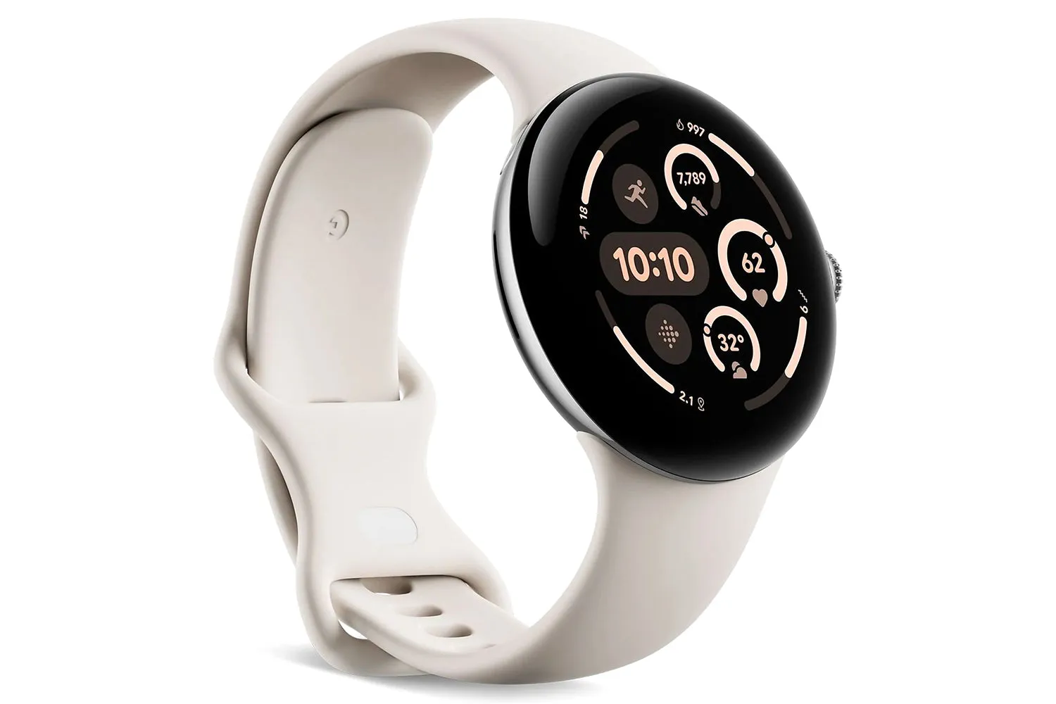Google Pixel Watch 3 | 45mm | Polished Silver/Porcelain