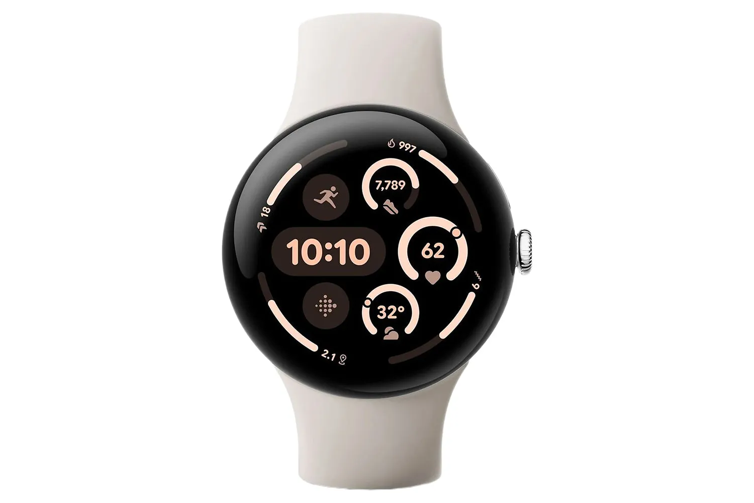Google Pixel Watch 3 | 45mm | Polished Silver/Porcelain
