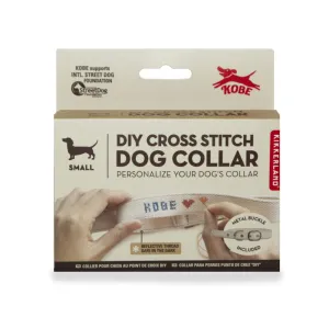 Kikkerland Kobe DIY Cross Stitch Dog Collar, Small