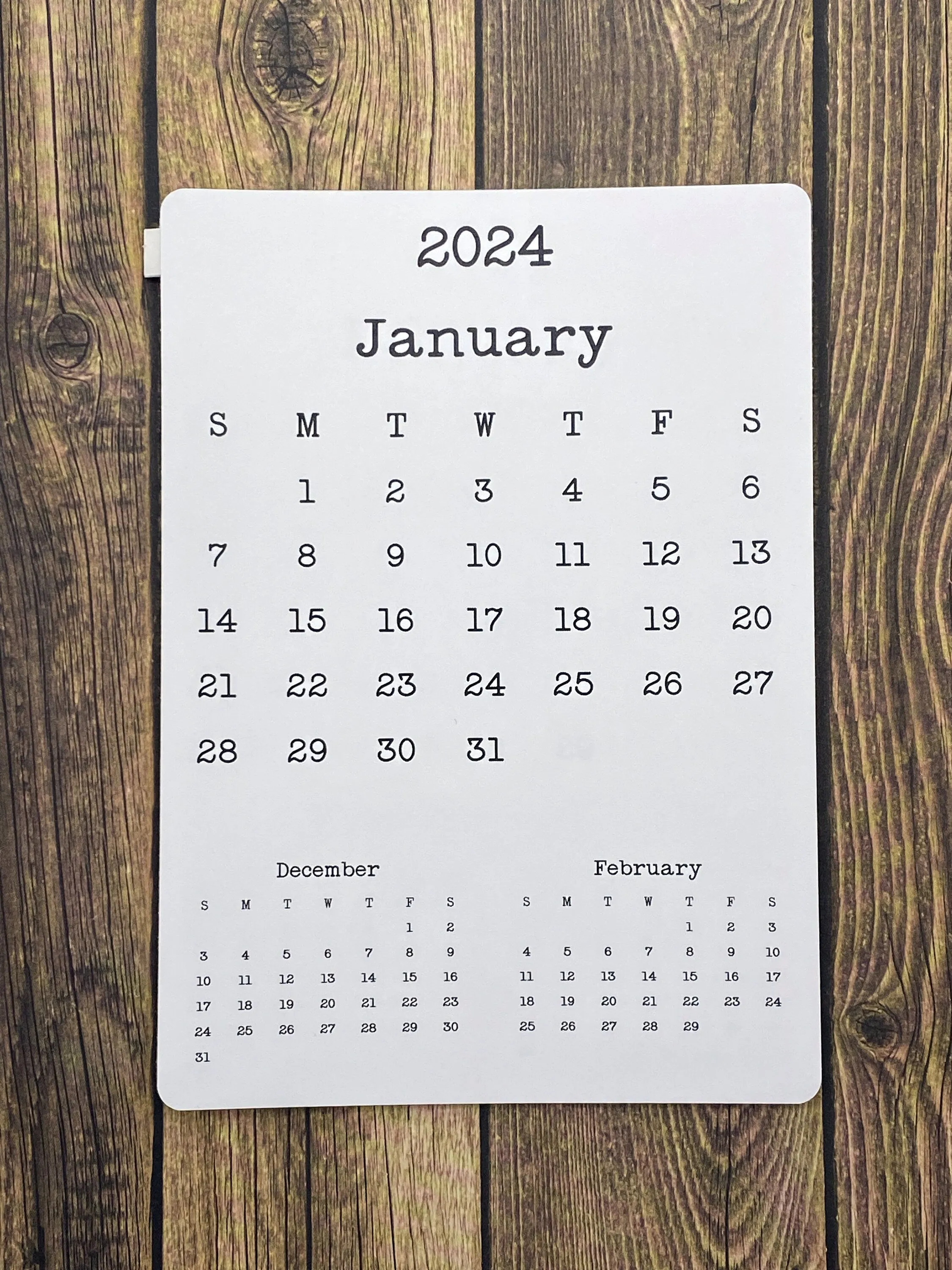 Large Calendar Stickers - 3 Month Design