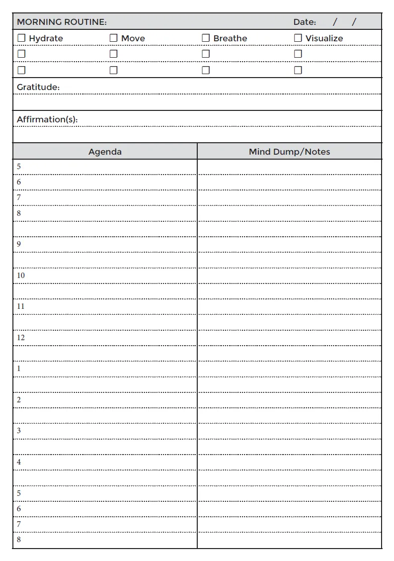 Next Level Daily Planner PDF- FULL Planner