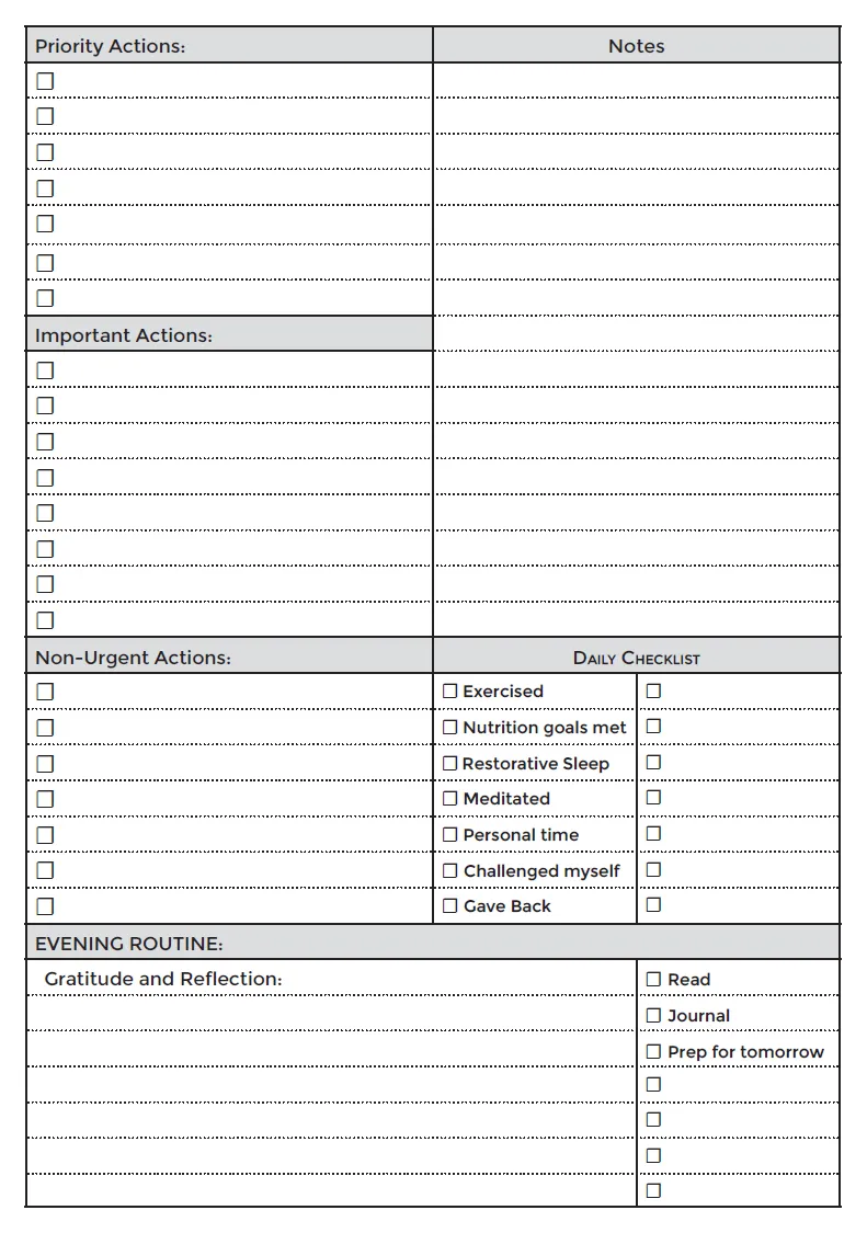 Next Level Daily Planner PDF- FULL Planner