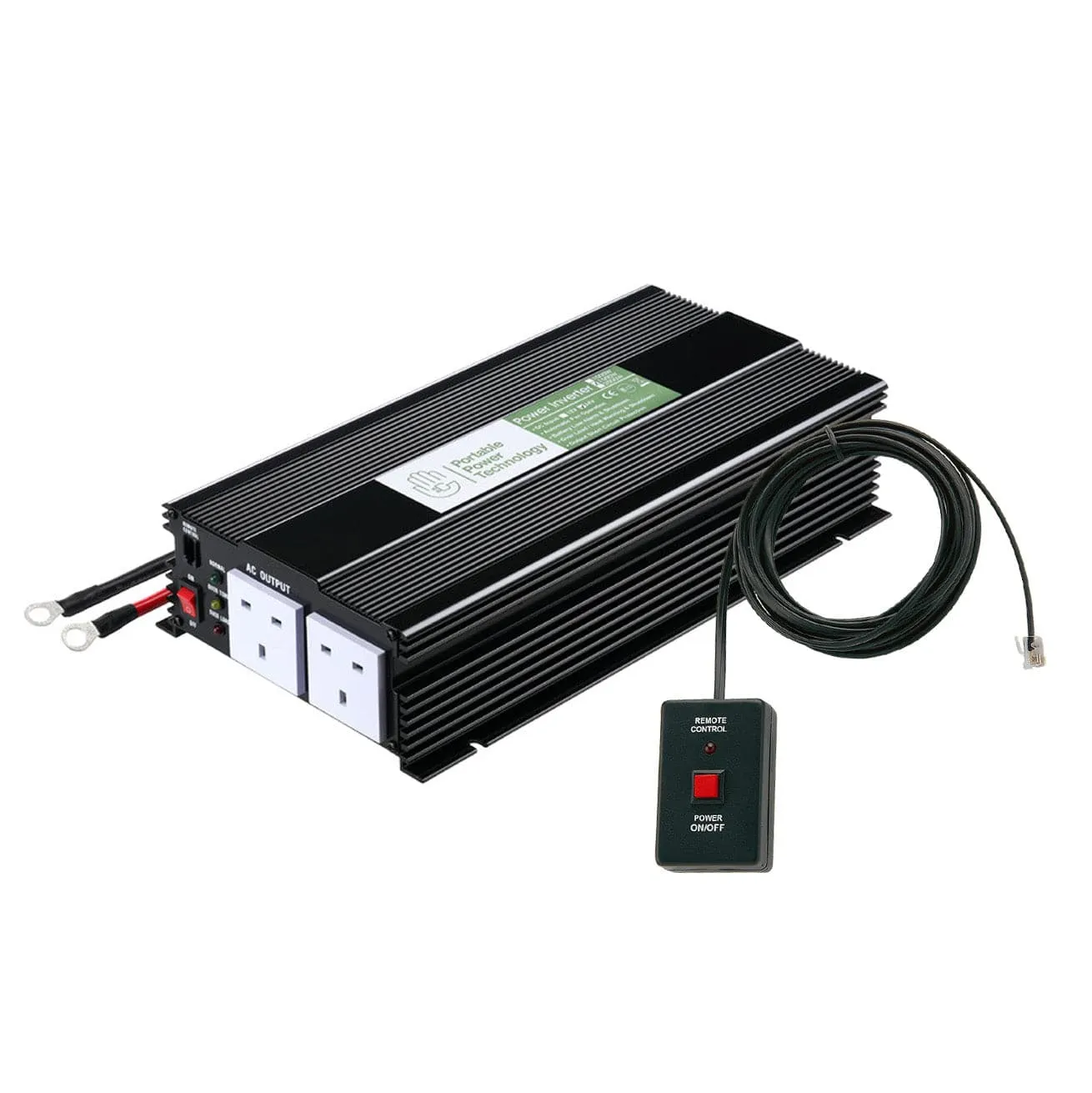 Portable Power Technology 1500W 12V Modified Sinewave Power Inverter with Remote Control