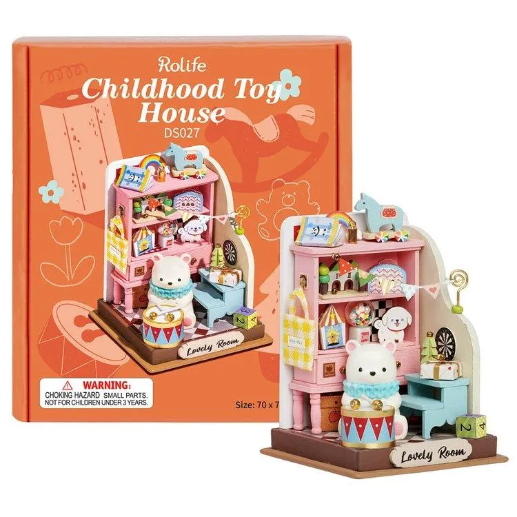 Robotime Rolife DIY Mini Model Kit - Childhood Toy House