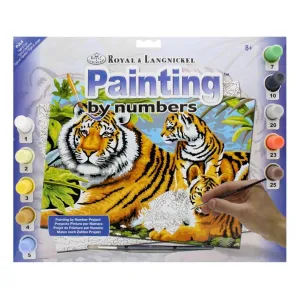 Royal & Langnickel Paint by Numbers - Tiger & Cubs (Ó)