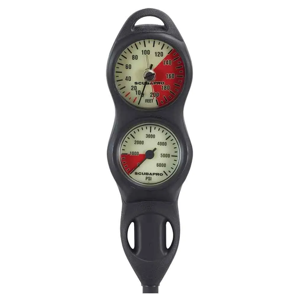 Scubapro Compact Plastic 2 Gauge  (Depth/Pressure) Imperial