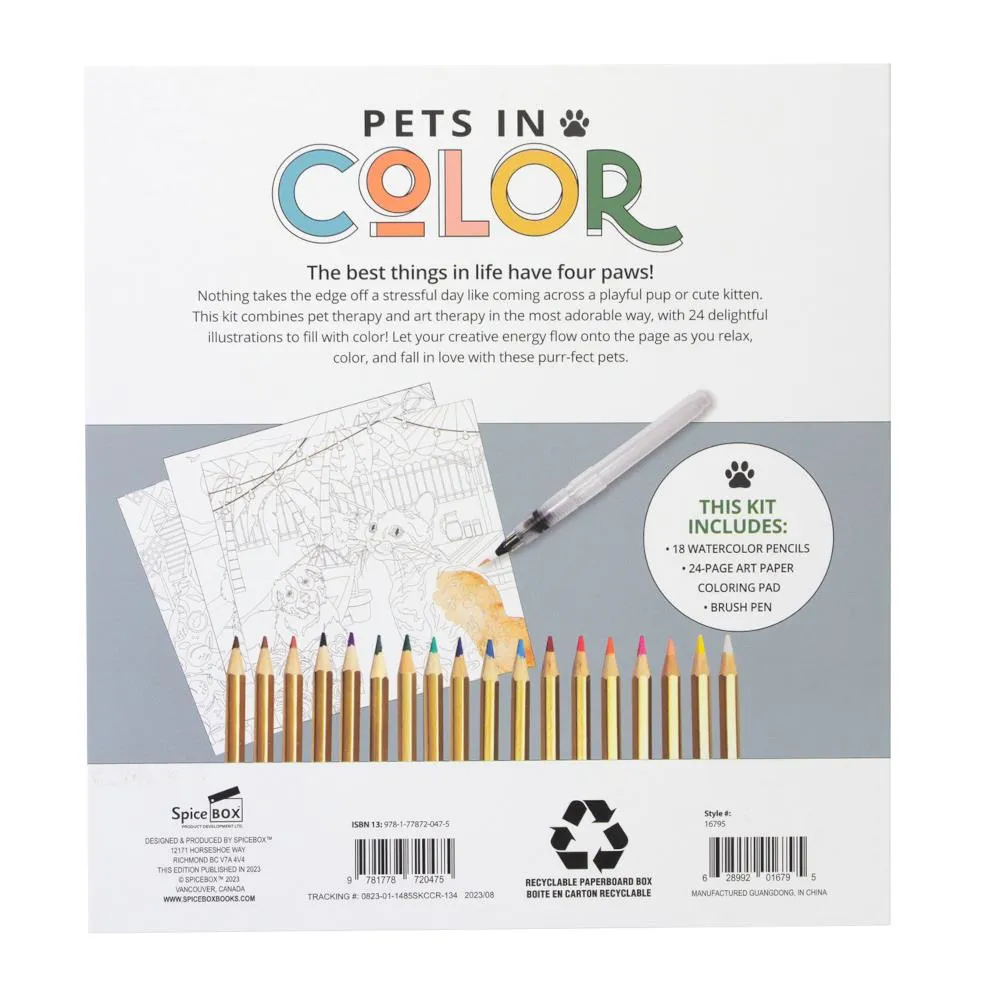 SpiceBox Pets In Colour Creative Colouring Kit