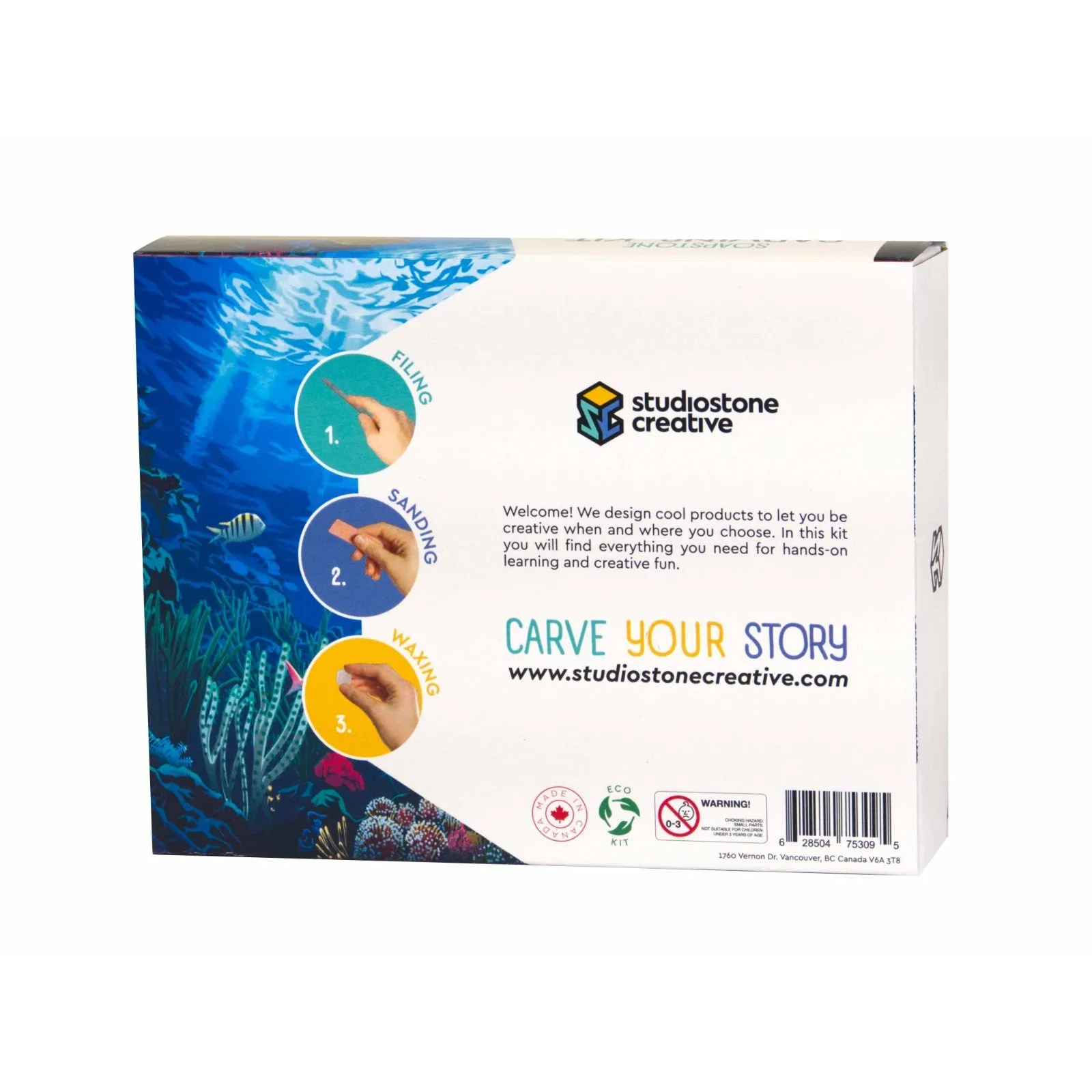 Turtle & Orca Soapstone Carving Kit