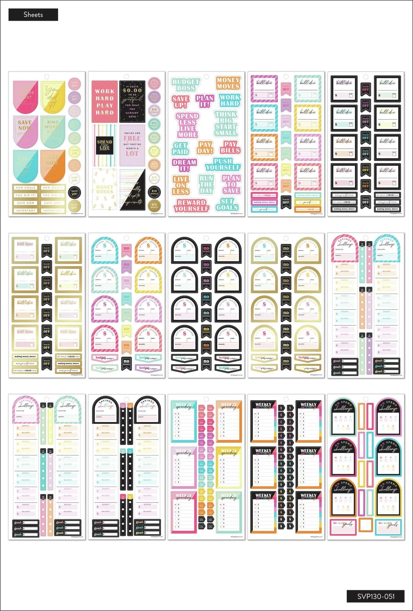 Value Pack Stickers - Bright Budget