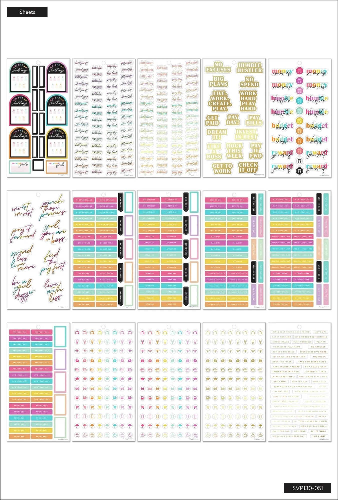 Value Pack Stickers - Bright Budget