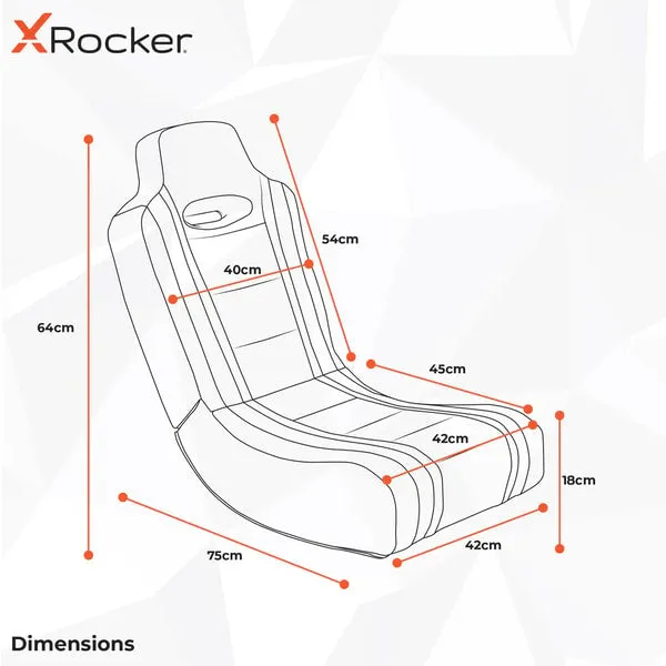 X ROCKER - HYDRA 2.0 FLOOR ROCKER GAMING STOEL - ROOD EN WIT
